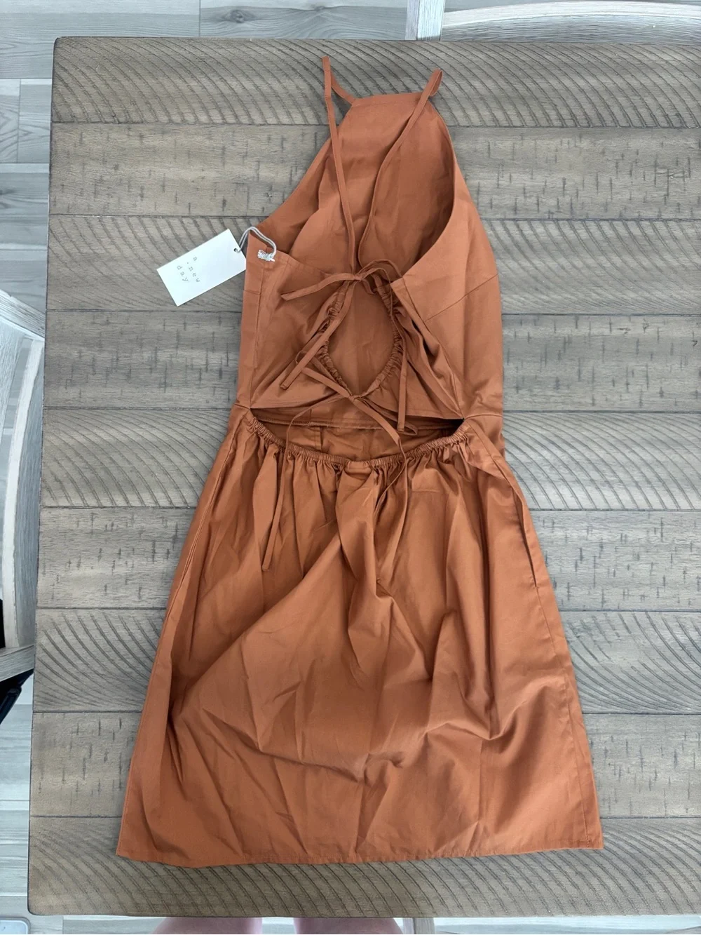 Universal Thread Rust Orange Halter Mini Dress - Picture 4 of 5